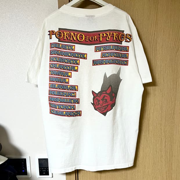 90s 빈티지 밴드티 반팔 티셔츠 / porno for pyros
