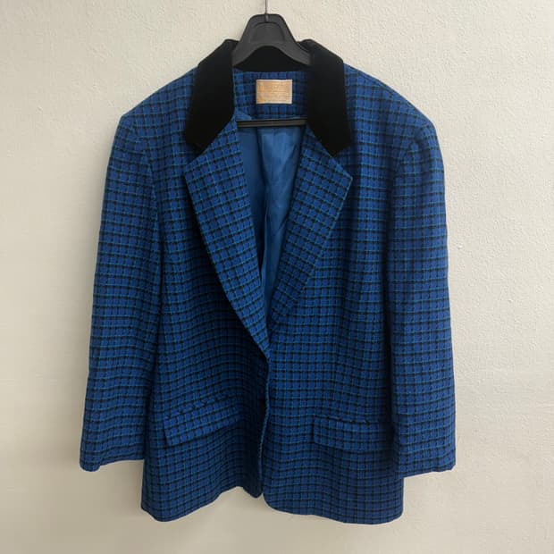 USA 펜들턴 울 블루 하운드투스 자켓