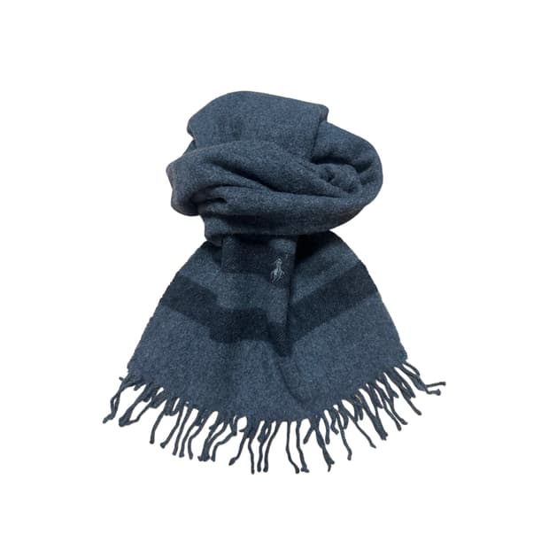 폴로 랄프로렌 램스 울 그레이 패턴 머플러 목도리