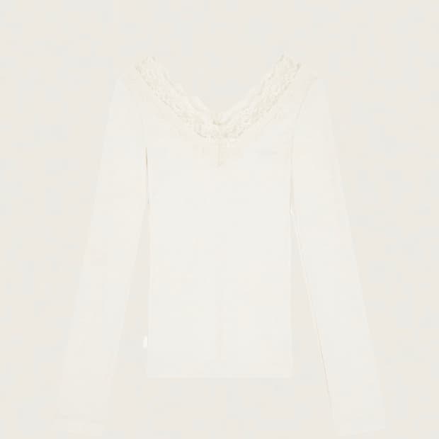 클리시어 크림도넛 롱슬리브 크림버터 새상품