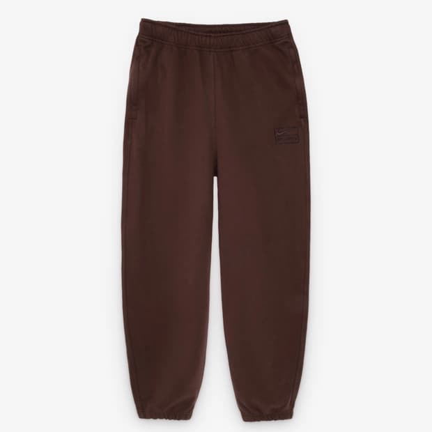 (L) 나이키 스투시 스톤 워시드 플리스 팬츠 다크 신더 브라운