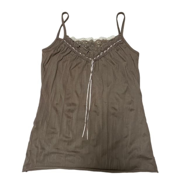 y2k 와투케 모리 브라운 슬리브리스 sleeveless