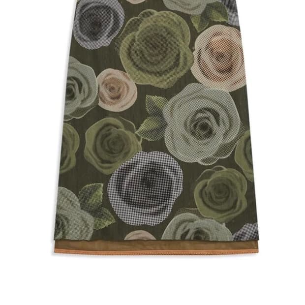 Open Yy 로즈 매쉬 미디 스커트