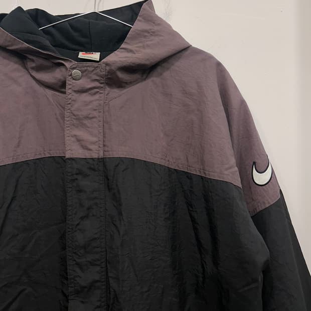 나이키 올드스쿨 퀼티드 래글런 나일론 자켓