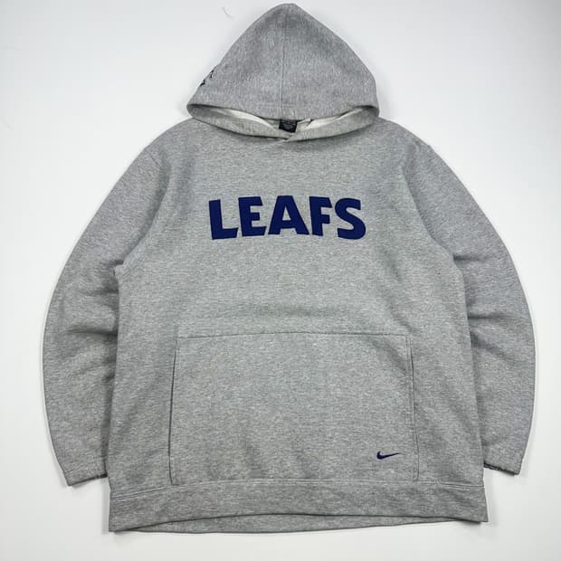 실측XL 나이키 NHL 토론토 올드스쿨 후드티 그레이