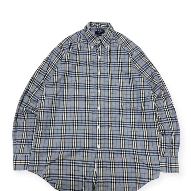 버버리 로고 체크 긴팔 셔츠