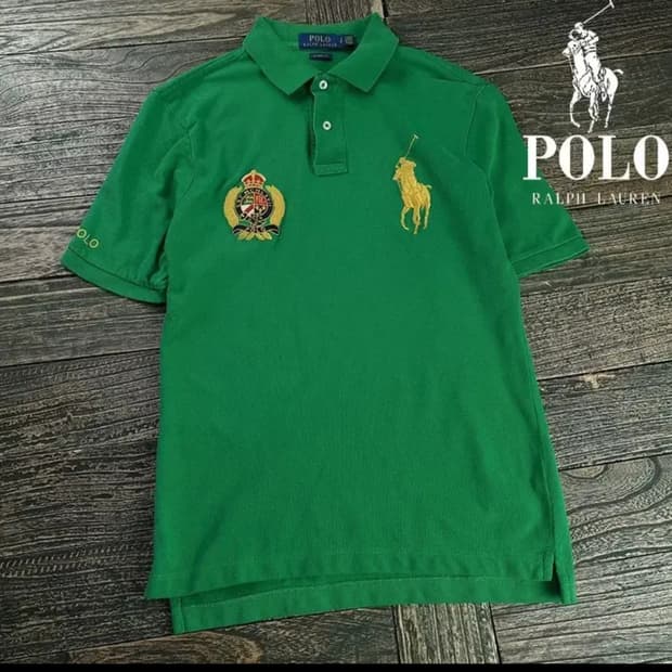 폴로 랄프로렌 빅포니 엠블럼 카라티 (그린/골드)