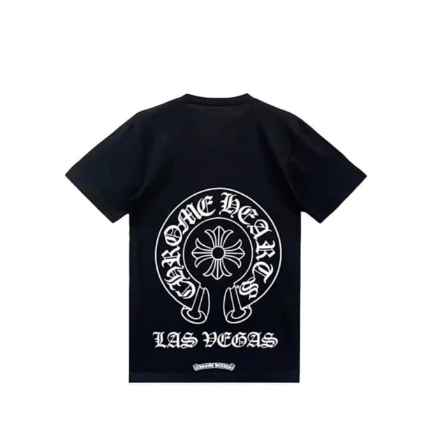 크롬하츠 홀스슈 로고 티셔츠 블랙