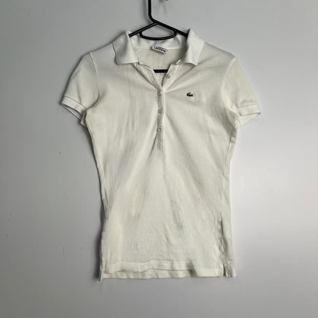 LACOSTE 화이트 카라티