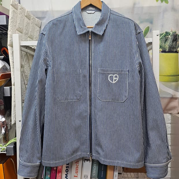 디올 CD하트 스트라이프 남성 데님자켓 110 집업 명품자켓 MM08