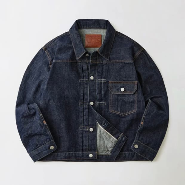 아웃스탠딩 SELVEDGE DENIM 1ST JACKET_INDIGO