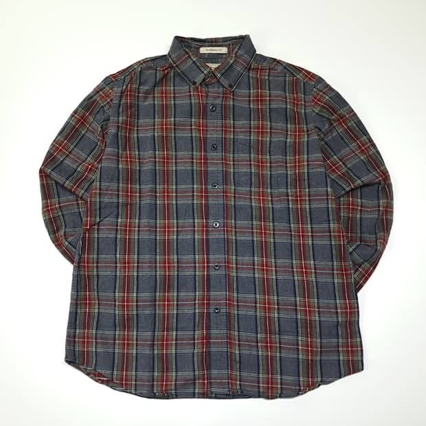 CL103 M 엘엘빈 코튼 플란넬 타탄 체크 버튼다운 셔츠