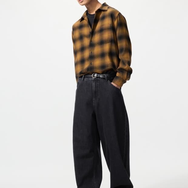 유니클로 배기커브진 08dark grey