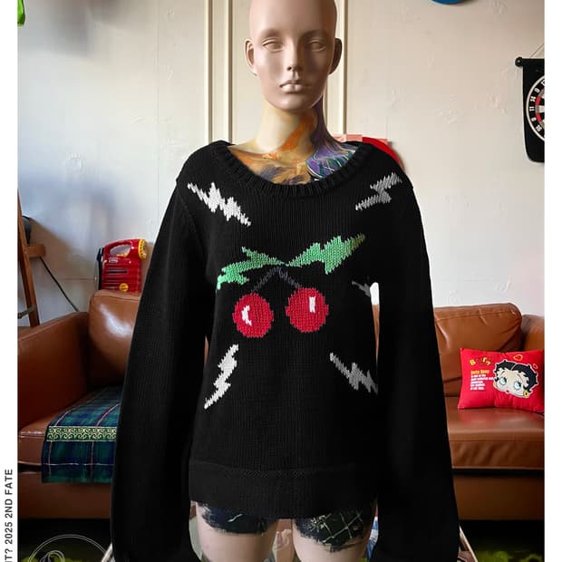 SONIA RYKIEL Cherry graphic Cotton Knit