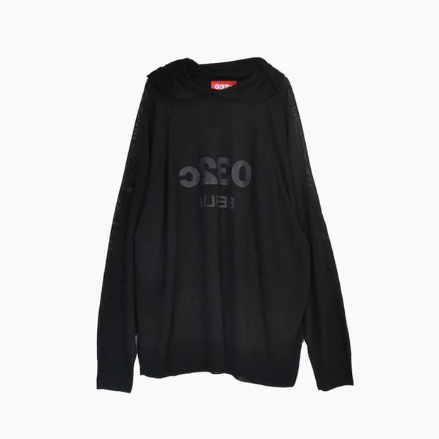 032C  SELFIE Translucent Hooded KnIt [M]