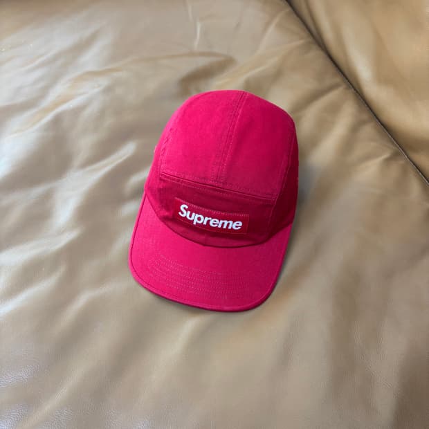 Supreme 슈프림 25ss 워시드 레드 캠프캡 모자 (Red)