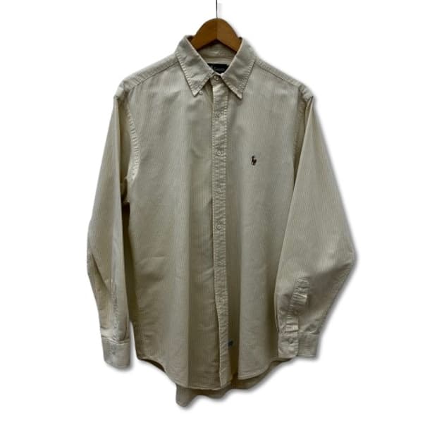 랄프로렌 옐로 스트라이프 코튼 셔츠