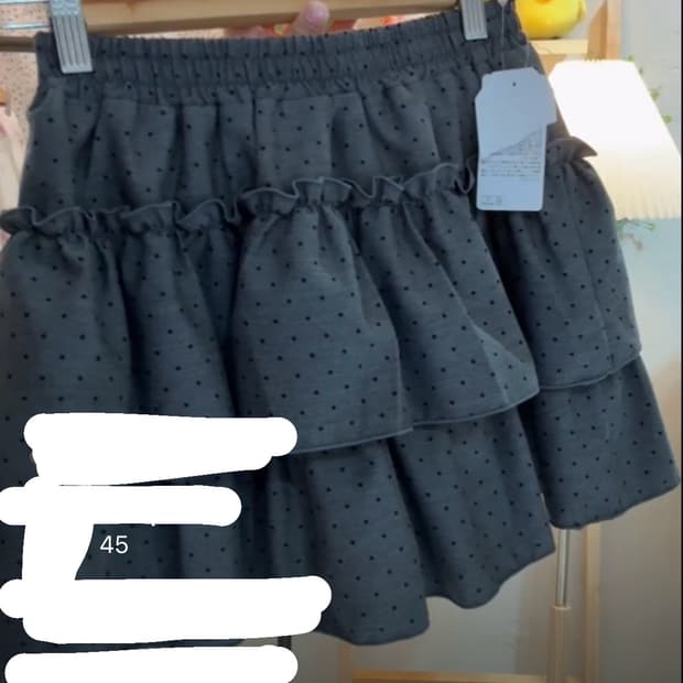 카메빈티지 도트캉캉 스커트