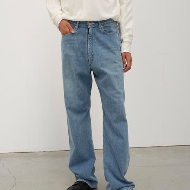 교환) 오라리 셀비지 페이디드 라이트 데님 4