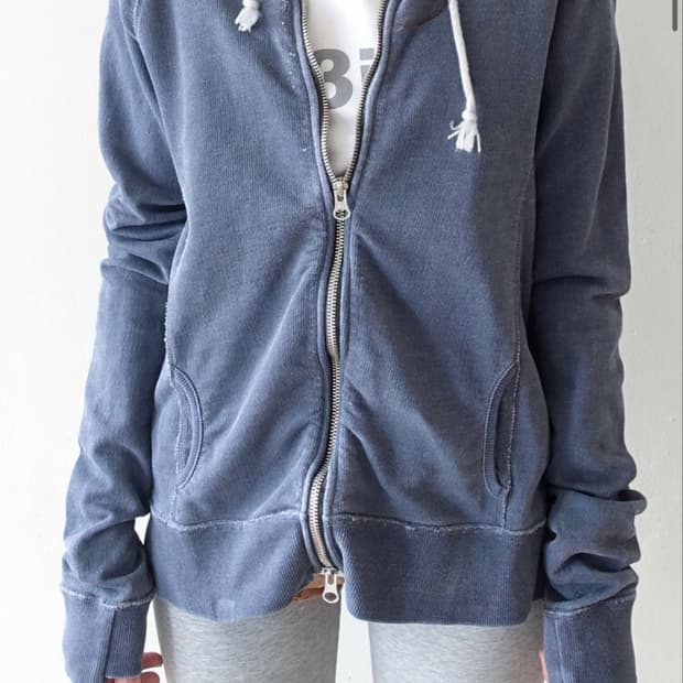 샵페어리 washed lily hoodie (purple blue)