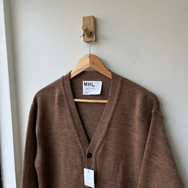 16455 - 마가렛호웰 베이지 울 가디건 (울 100%)