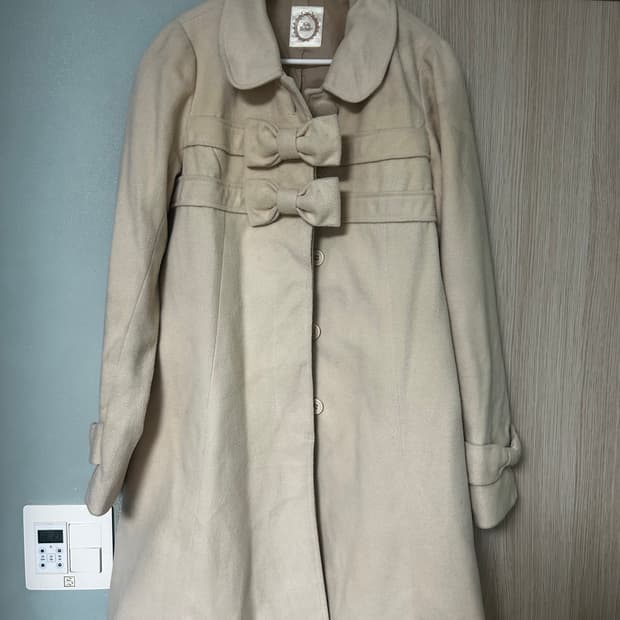 앙크루즈 2연 리본 코트 라떼갸루 히메갸루