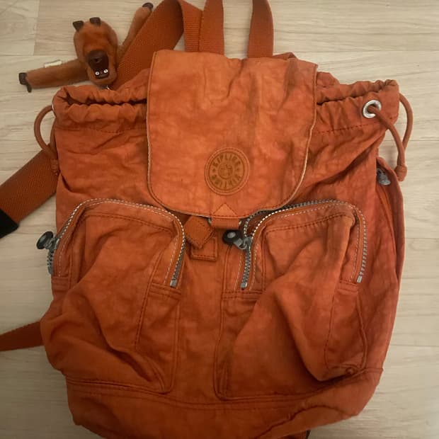 키플링 백팩 오렌지
