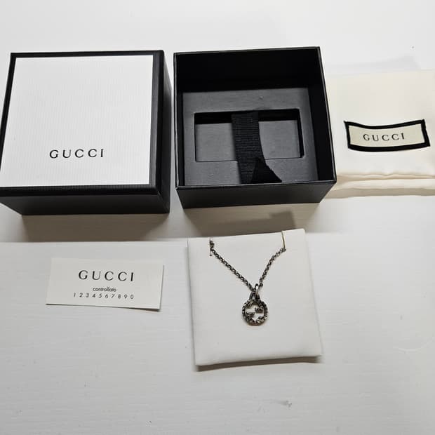 구찌 인터로킹 gg 목걸이 정품