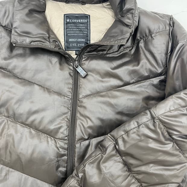 컨버스 브라운 일본빈티지 경랑패딩(L)