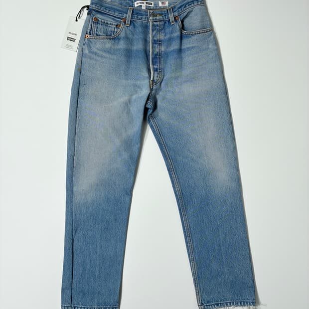 리바이스 X 리던 하이 라이즈 스토브 파이프 데님 팬츠 인디고 25사이즈