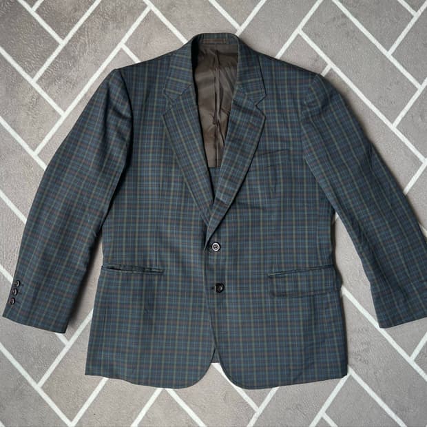 FUJII TAILORD SUIT 빈티지 체크 자켓 (일본 도쿄 간다 테