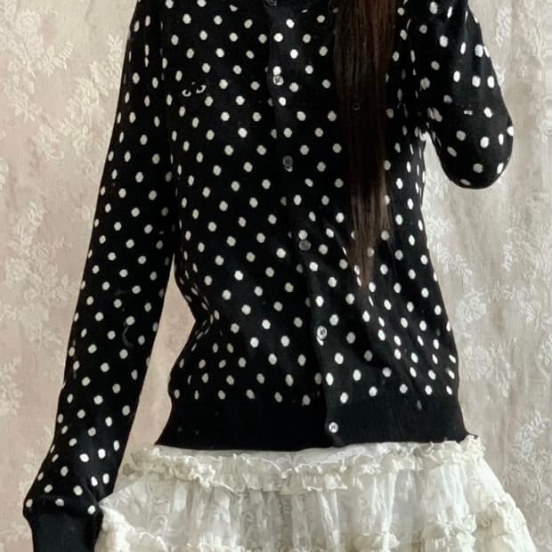 Commdes dot cardigan 꼼데가르송 도트 가디건