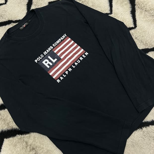 [여성L]90s Polo Jeans 긴팔 롱슬리브/블랙