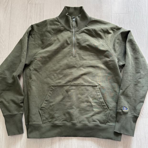 드레익스 쿼터집 포켓 맨투맨 올리브 L