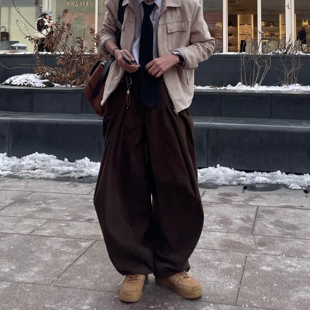 브라운 벌룬팬츠 