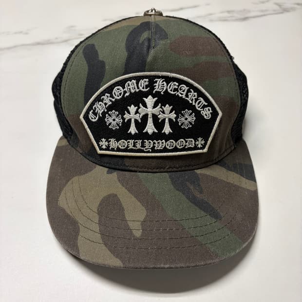 크롬하츠 세메터리 킹타코 메쉬 트러커 캡 모자 카모 OS