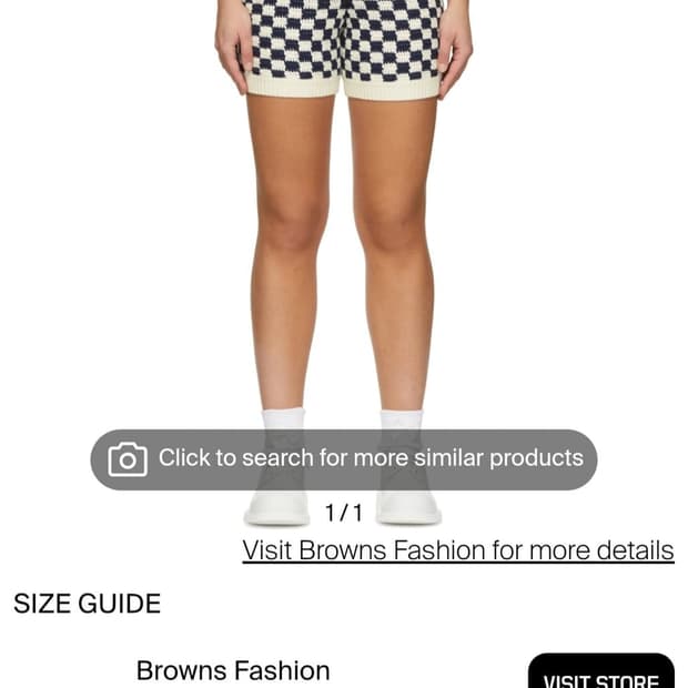 한섬쉬림프 SHRIMPS 체커보드 니트 쇼츠[호칭8]