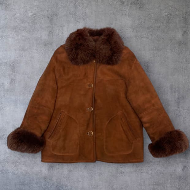 삼미모피 Fradong 브라운 리얼 양가죽 무스탕 91-101-170