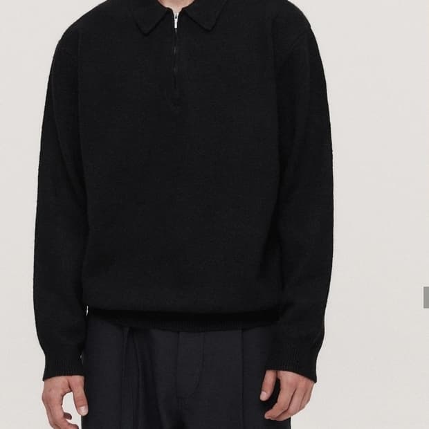 수아레 하프 집업 카라 니트 M