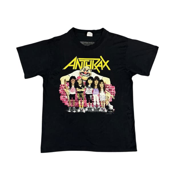 빈티지 80s Anthrax 앤스랙스 밴드 티셔츠