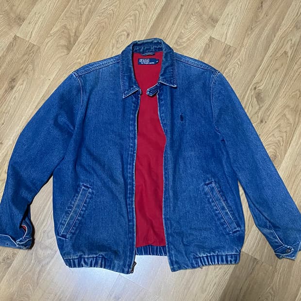 폴로 데님 스윙탑 블루종 자켓
