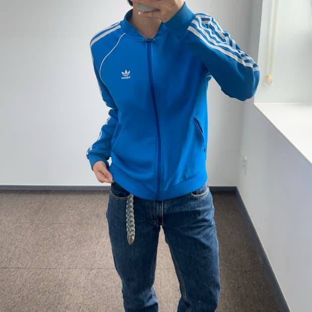 Adidas 아디다스 파이어로고 블루 져지
