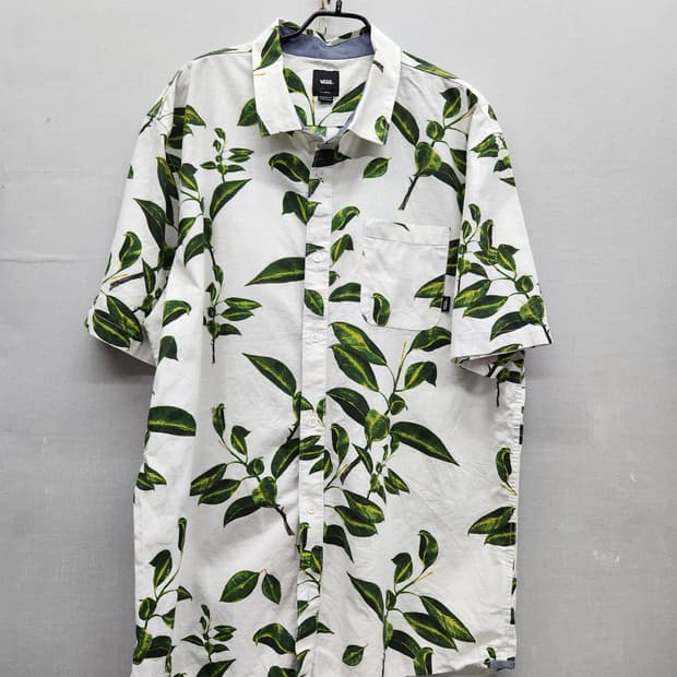 반스 나뭇잎/리턴 패턴 반팔셔츠 XL(XL~2XL)