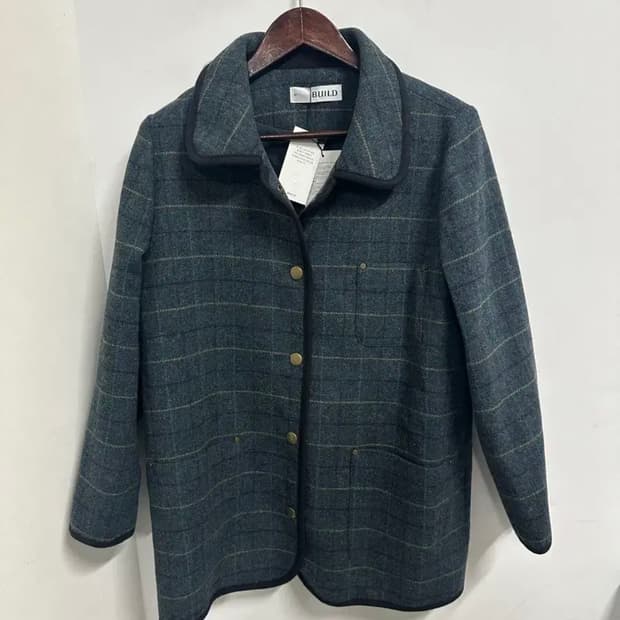 BUILD 체크 울 자켓 F