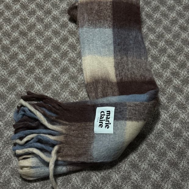 브라운 체크 머플러