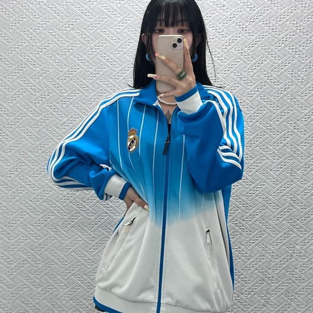 아디다스 올드스쿨 레트로 레알마드리드 져지 집업 115 C13918
