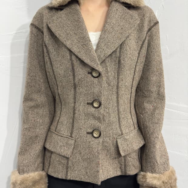 fur detail jacket