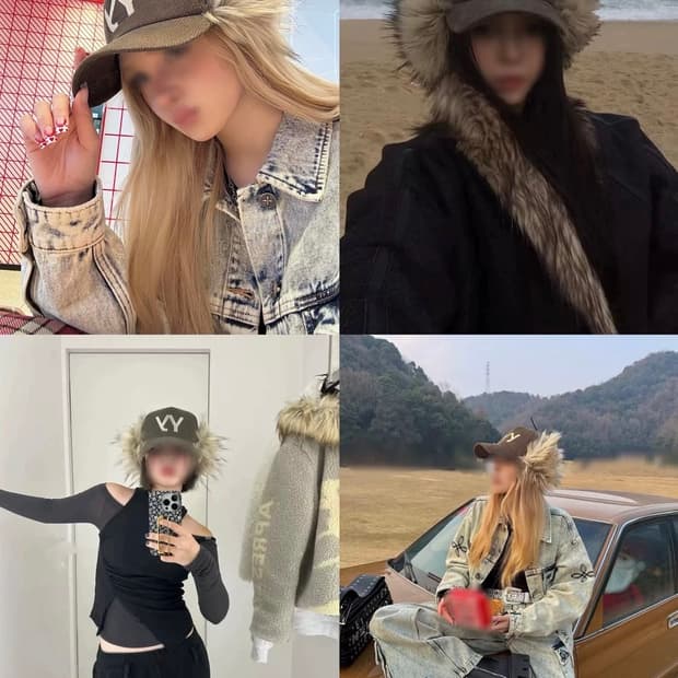 오픈와이와이 퍼 볼캡