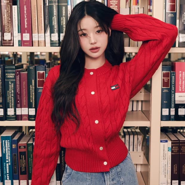 타미힐피거 가디건