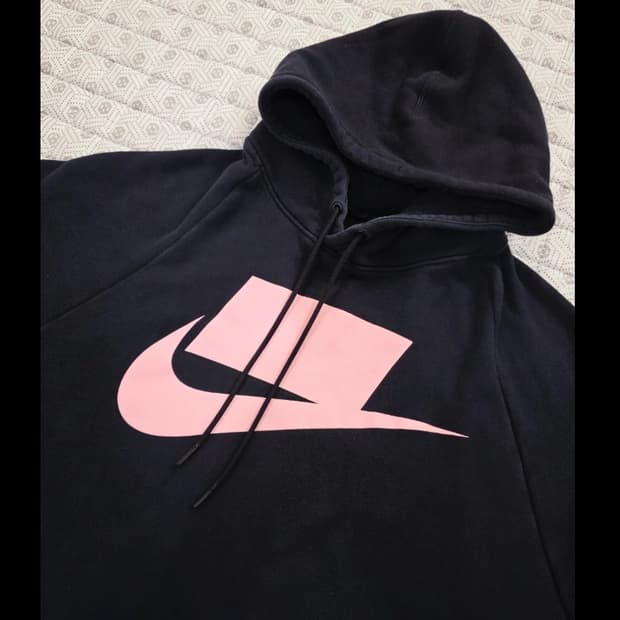 나이키 NSW 무지 후드티 XL 블랙